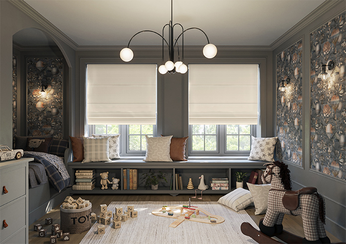 Kyoto Faux Silk, Oyster - Twist&Fit Roman Blind - Image 8